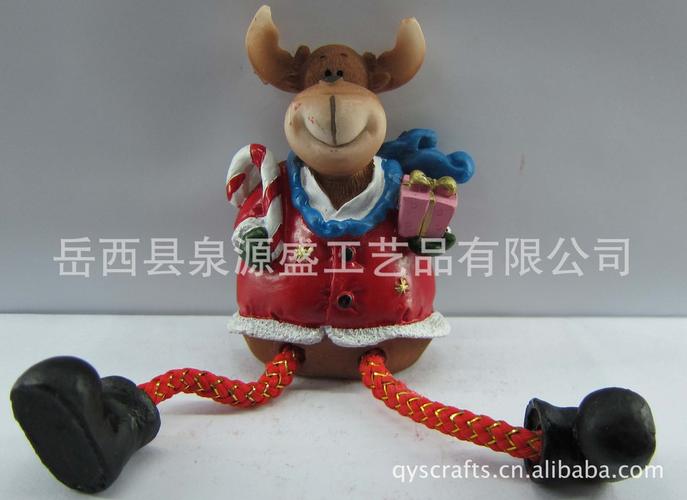 工廠直銷 可訂做可批發(fā) 圣誕鹿冰箱貼 樹脂圣誕人物 卡通